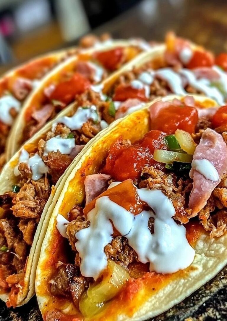 Meat Lovers Pizza Tacos Recipe