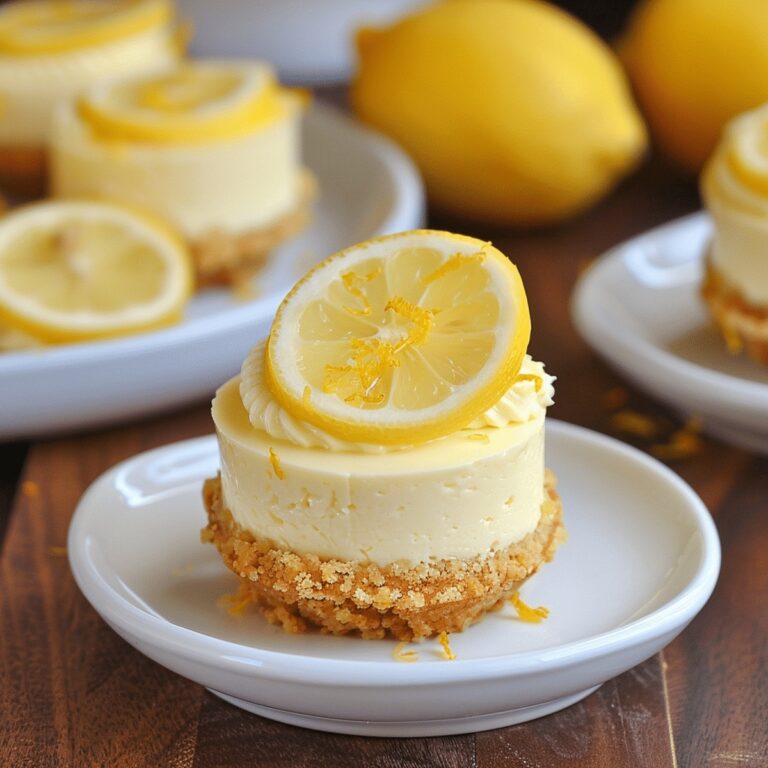 Luscious Mini Lemon Cheesecakes Recipe