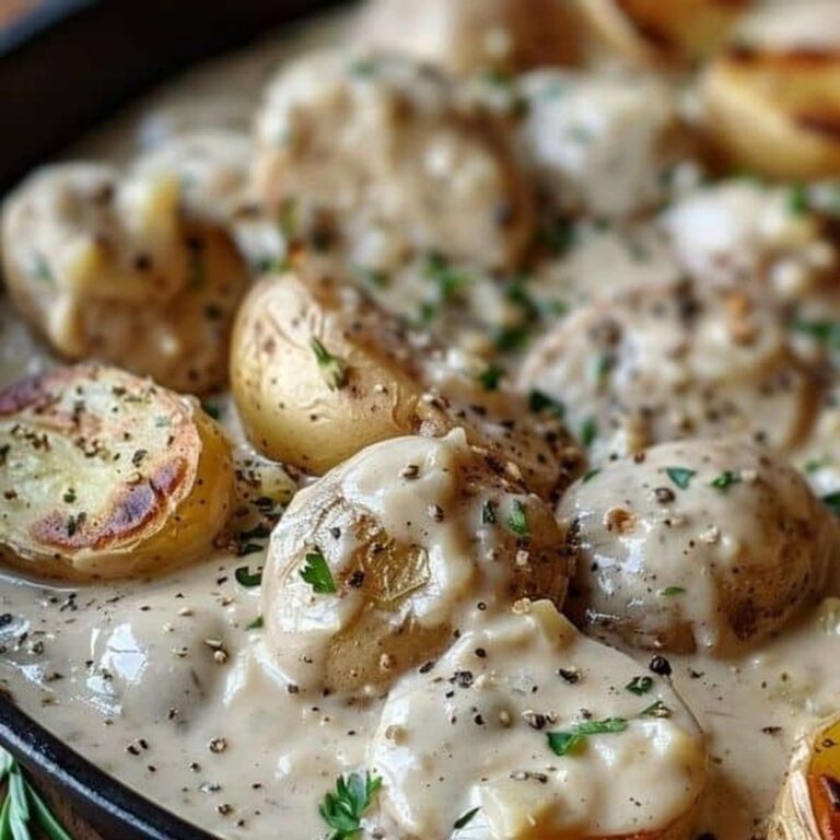 Creamy Garlic Sauce Baby Potatoes Recipe