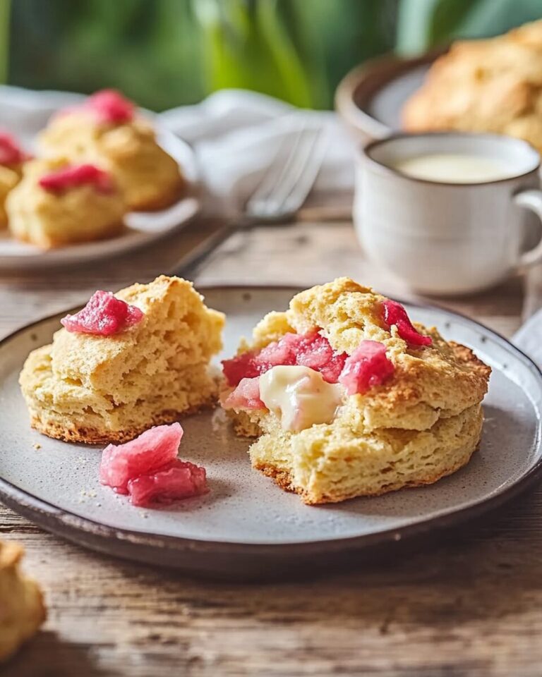 Rhubarb Custard Scones Recipe