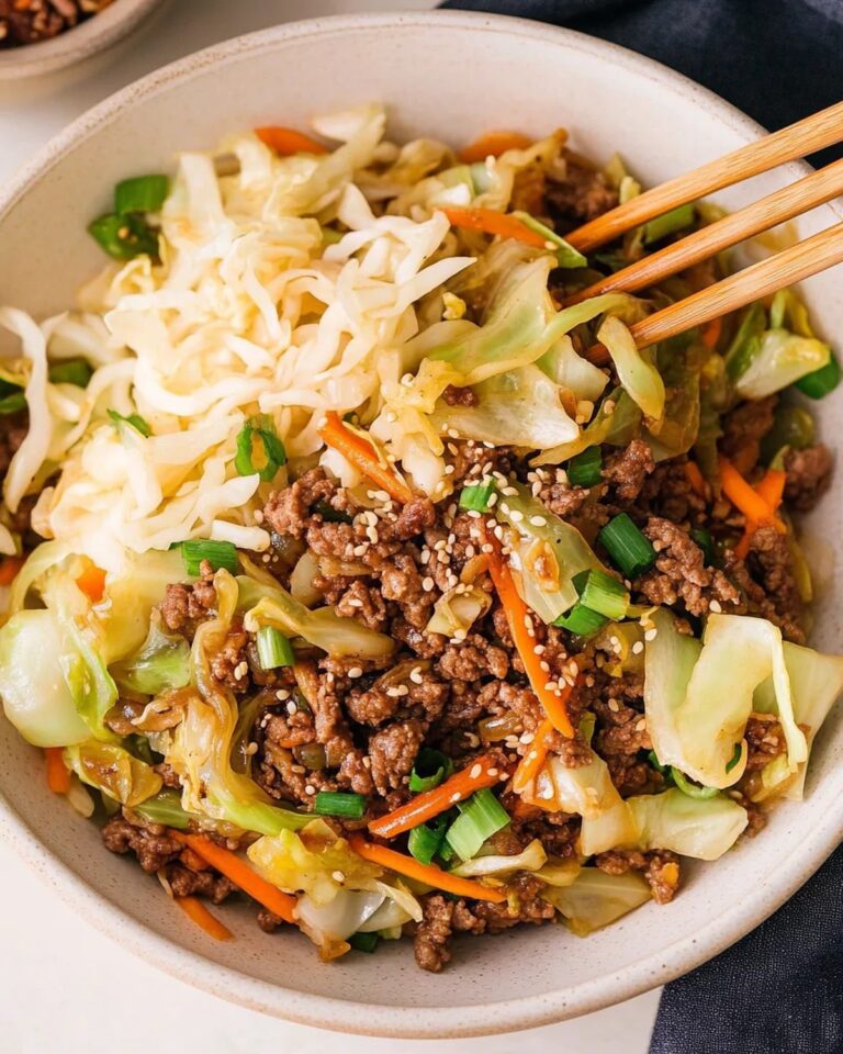 Easy Asian Ground Beef and Cabbage Stir Fry Recipe