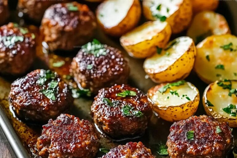 Sheet Pan Mini Meatloaf And Roasted Potatoes Recipe