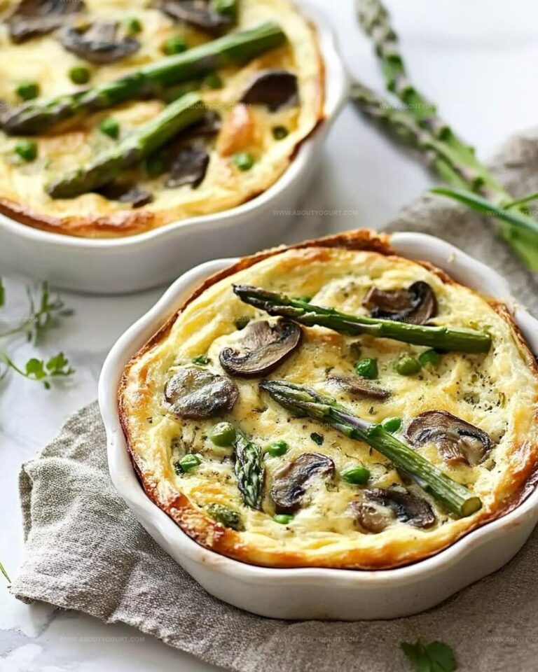 Mini Tofu, Asparagus & Mushroom Quiches Recipe