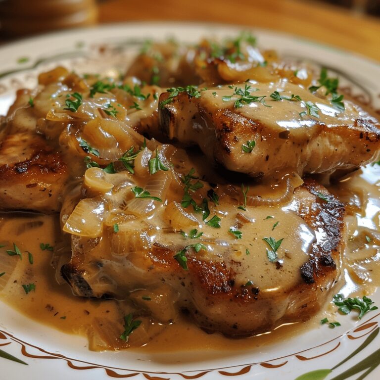 Smothered French Onion Pork Chops Recipe