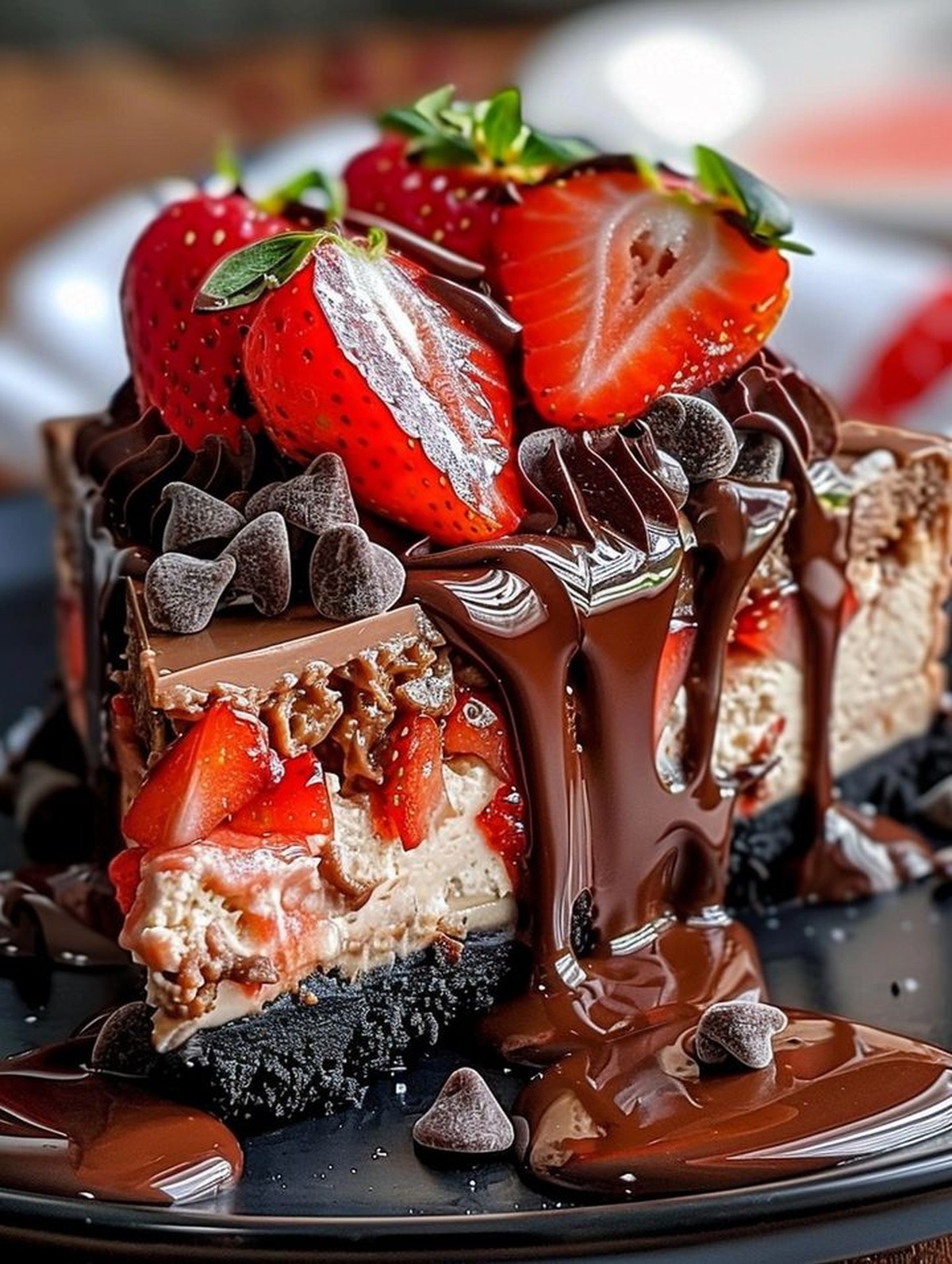 Chocolate Strawberry Cheesecake Recipe