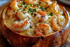 Stuffed Seafood Bread Bowl Recipe