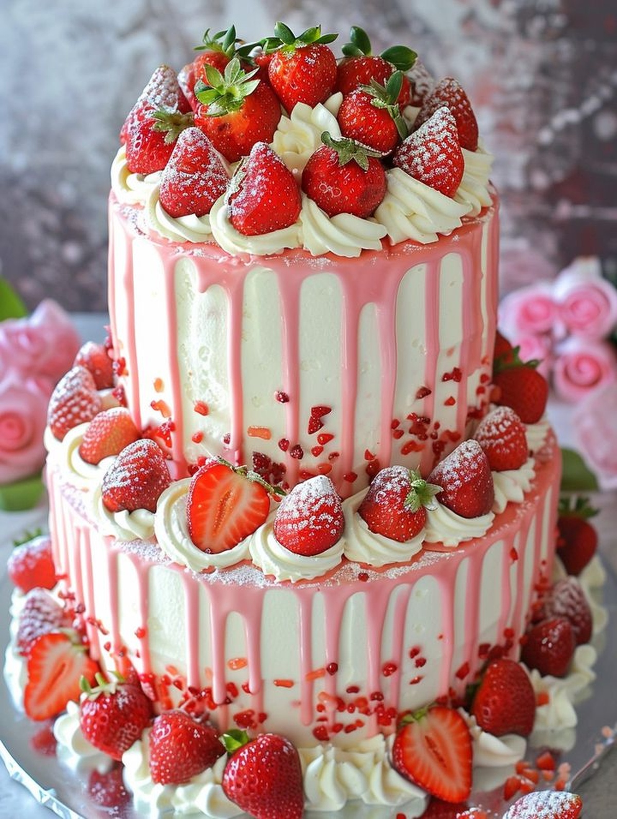 Giant Strawberry Seismic Cake Recipe