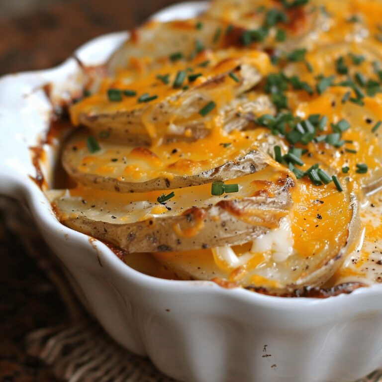 Cheesy Garlic Scalloped Potatoes Recipe
