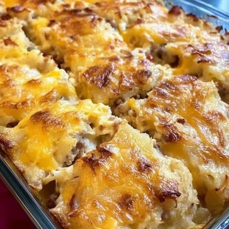 Sausage, Egg and Cream Cheese Hashbrown Casserole Recipe