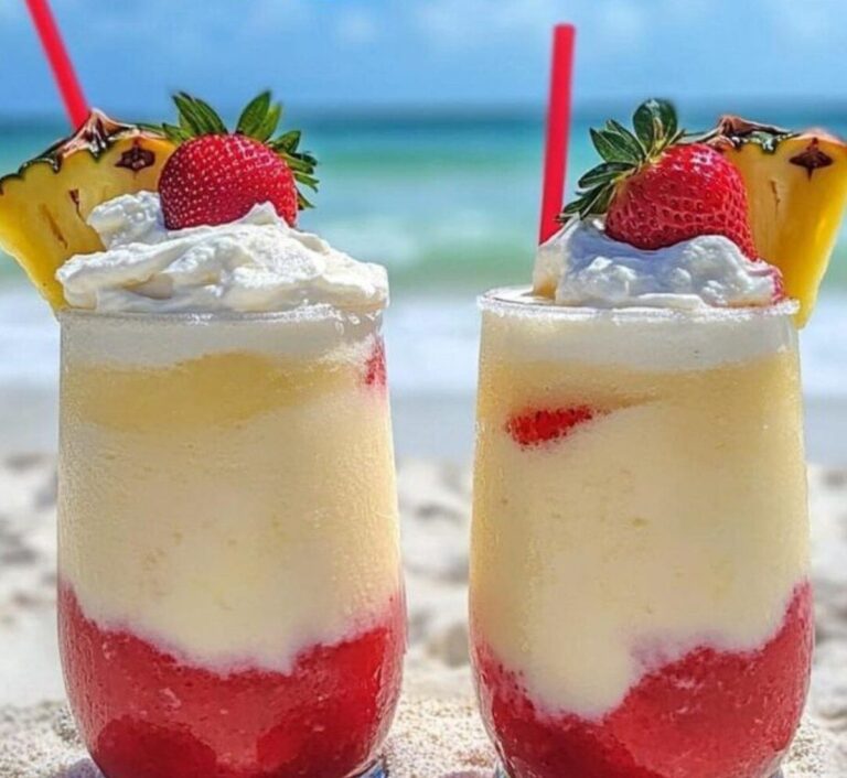 Strawberry Pina Colada with Malibu Frosting Recipe