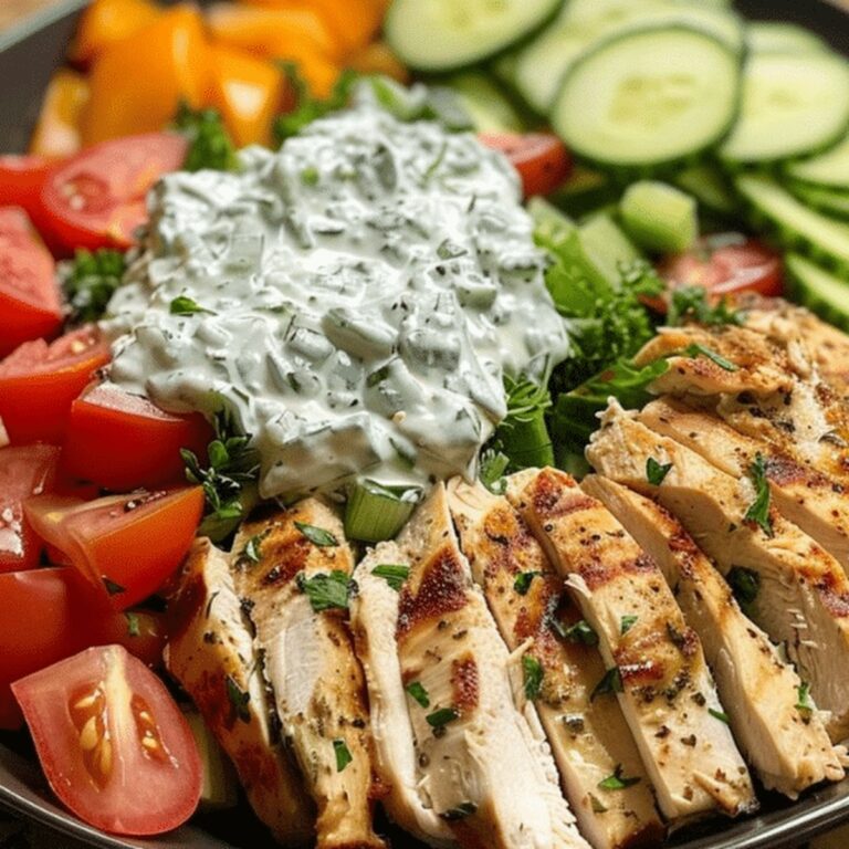 Mediterranean Chicken Salad with Creamy Tzatziki Recipe