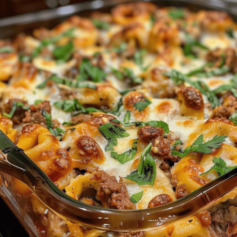 Beef And Cheese Tortellini Bake Recipe