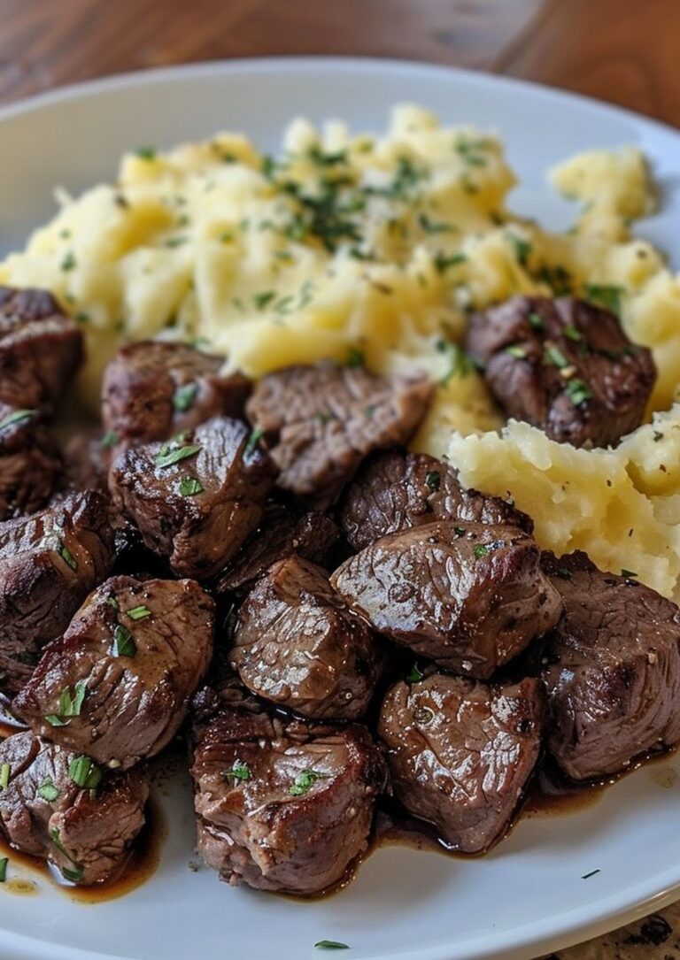 Buttery Steak Bites And Mash Recipe