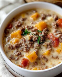 Easy Cheeseburger Soup Recipe
