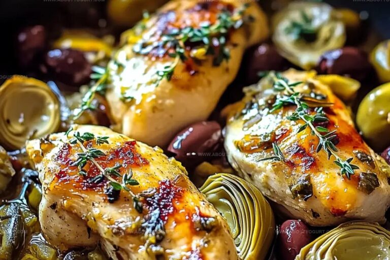 Mediterranean Lemon Chicken With Artichokes & Olives Recipe