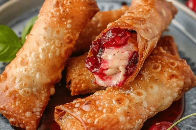 Air Fryer Cherry Cheesecake Egg Rolls Recipe
