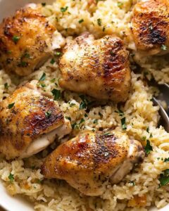 Oven-Baked Chicken and Rice Recipe