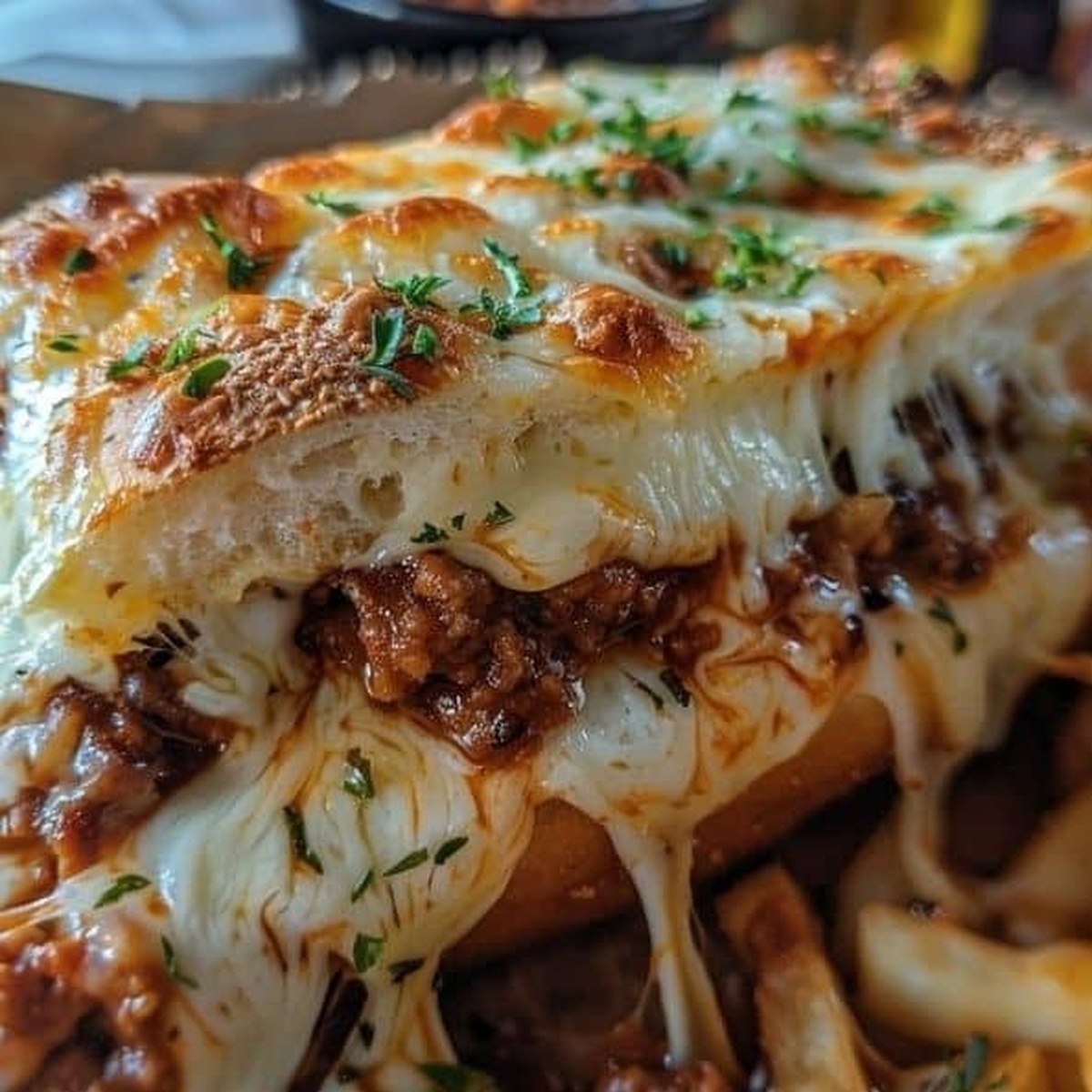 Cheesy Garlic Bread Sloppy Joe Melts Recipe