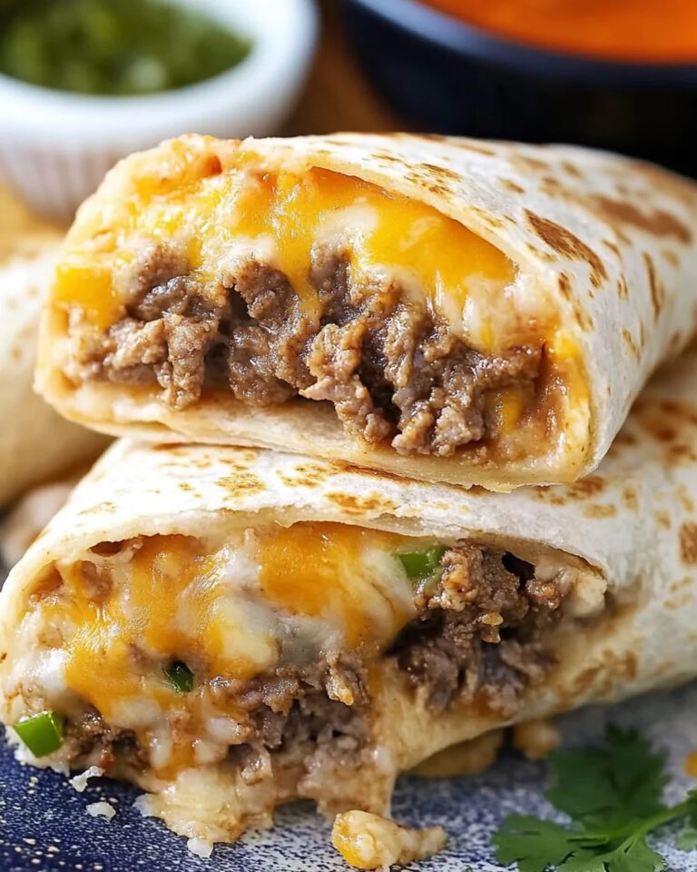 Cheesy Double Beef Burrito Recipe