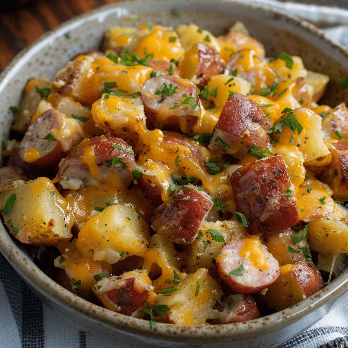 Cheesy Ranch Potatoes and Sausage Recipe