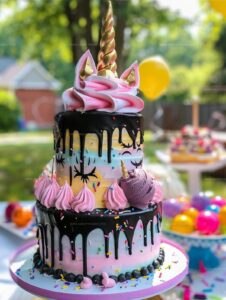 2-Layer Unicorn Ice Cream Cake Recipe
