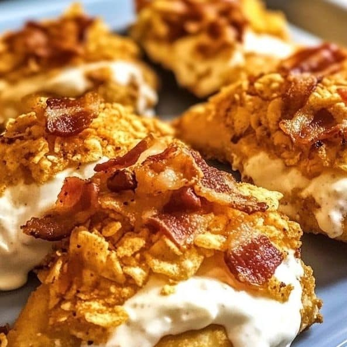 Cheesy Cream Cheese and Bacon Stuffed Doritos Chicken Recipe