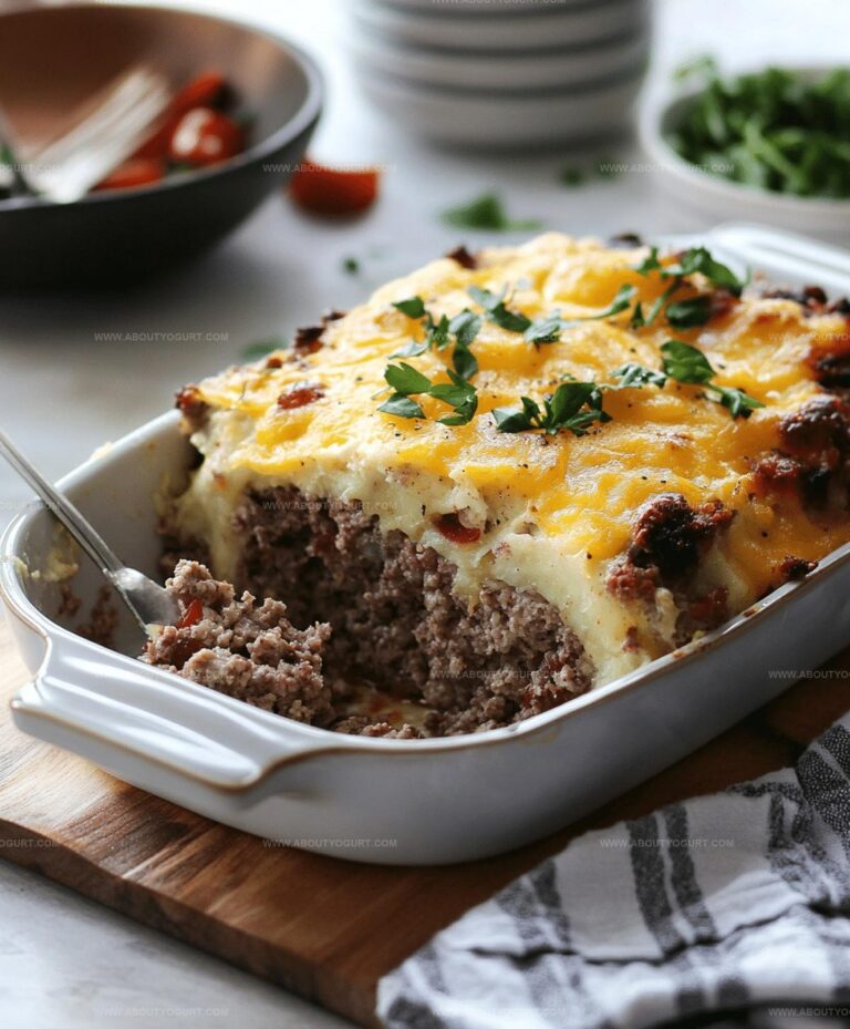 Cheesy Loaded Meatloaf Casserole Recipe