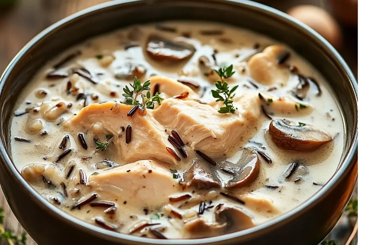Creamy Mushroom Chicken And Wild Rice Soup Recipe