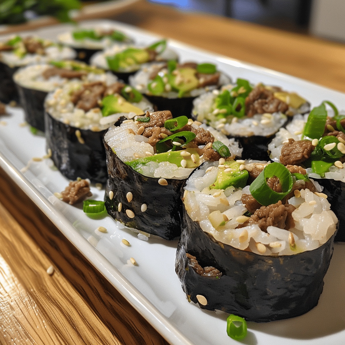 Korean Beef and Avocado Rice Rolls Recipe