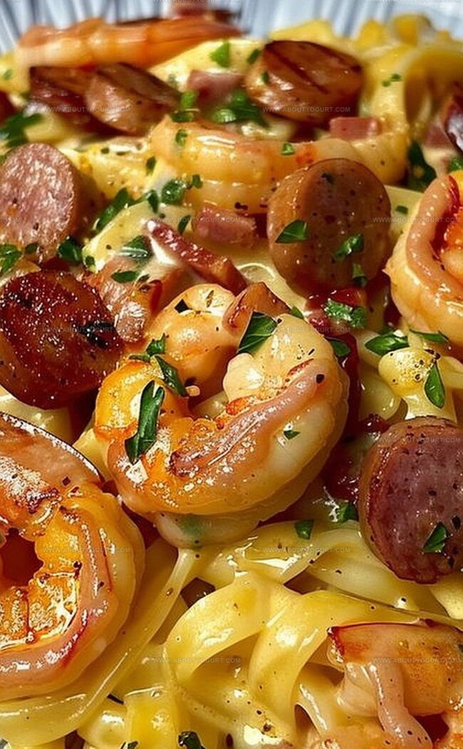 Pro Tips for Cheesy Shrimp, Sausage & Bacon Pasta