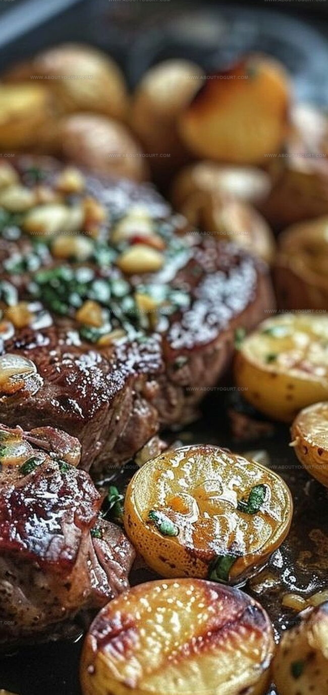 Why Buttery Garlic Steak With Roasted Potatoes Is A Classic Delight