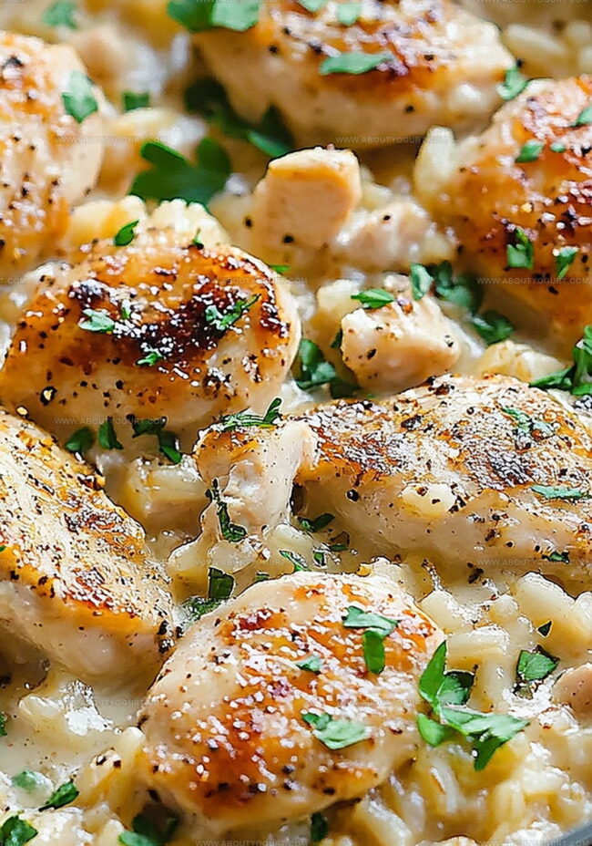 Simple Steps To Cook One-Pan Creamy Parmesan Chicken & Rice