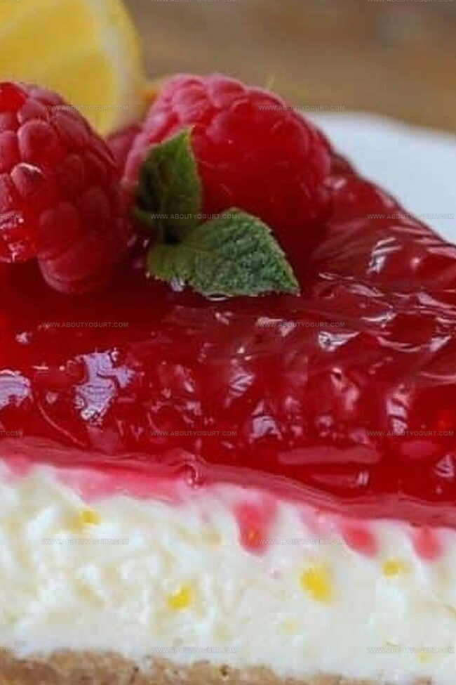 Why No-Bake Vegan Lemon Cheesecake with Raspberry Jelly Is a Fresh Choice