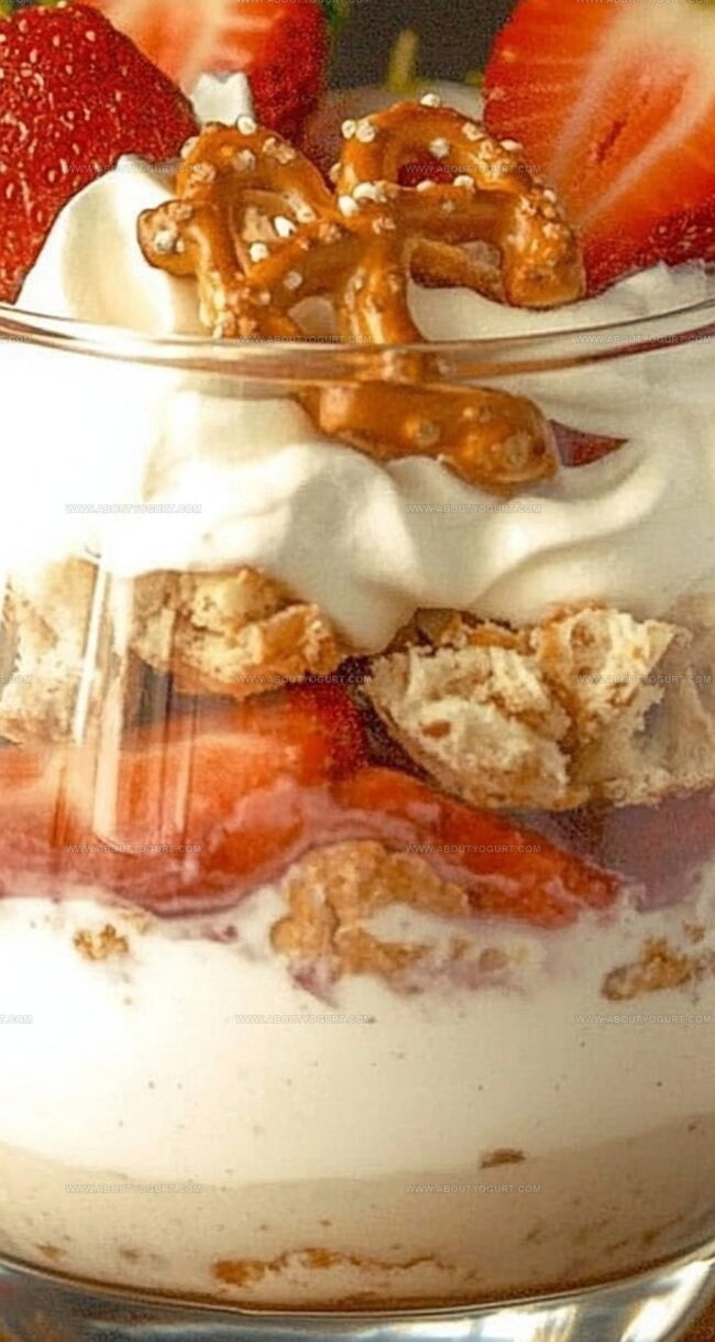 Why Strawberry Pretzel Salad Parfaits Are A Treat
