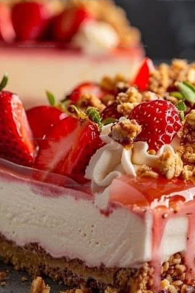 Why Strawberry Crunch Cheesecake Is So Deliciously Textured