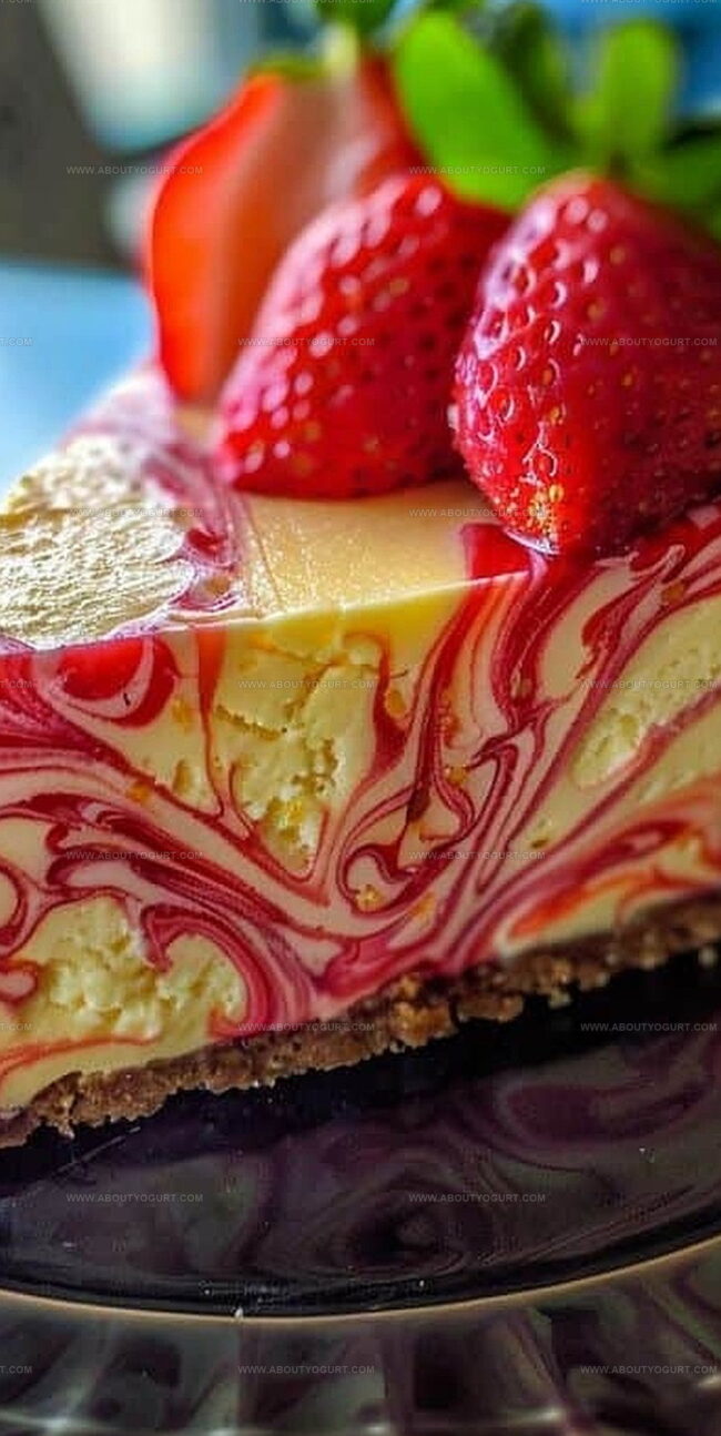 Reasons to Enjoy Luscious Lemon Strawberry Swirl Cheesecake