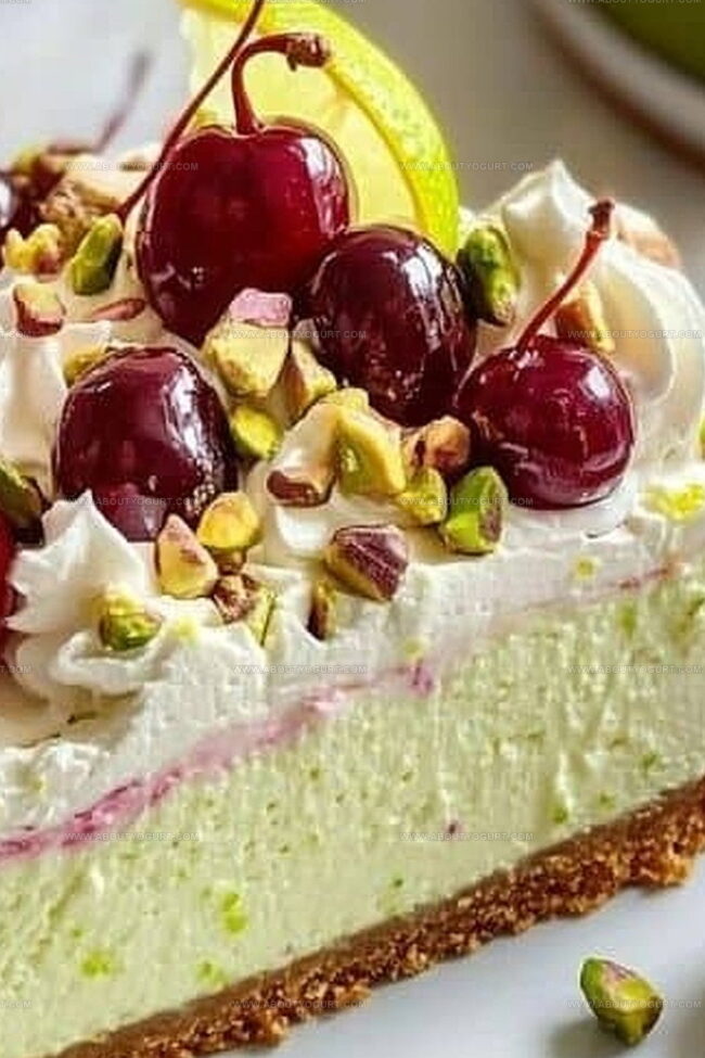 Why Luscious Lemon-Lime Cherry Pistachio Cheesecake Is A Flavorful Dessert