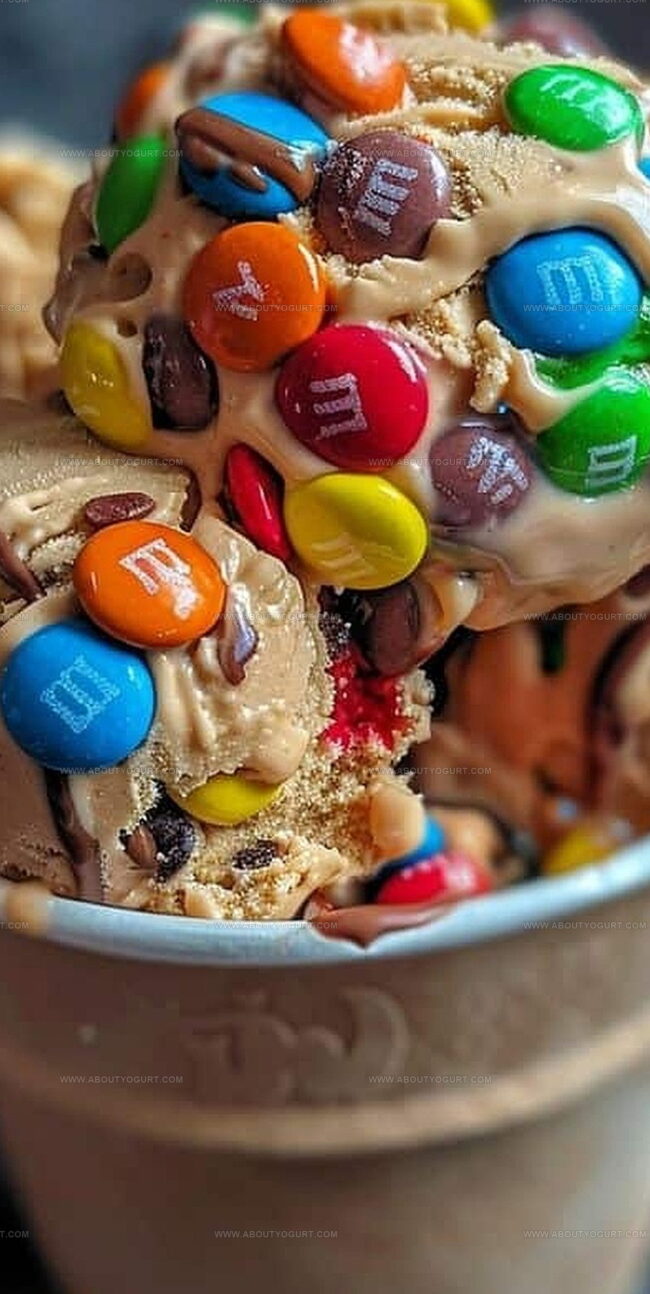 M&Ms And Reeses Cookie Monster Ice Cream That Rocks