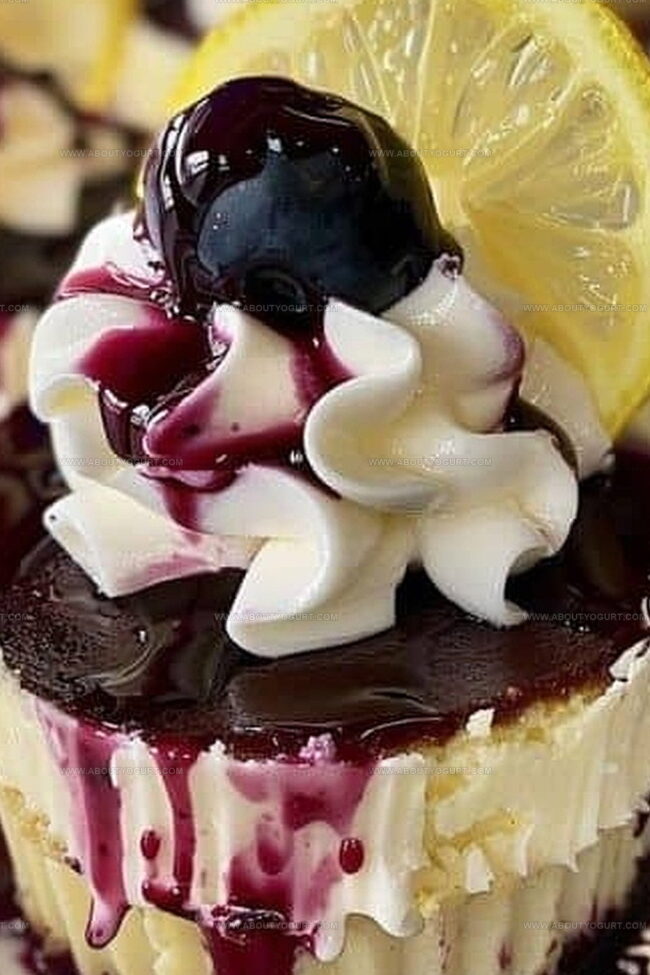 What Makes Lemon Blueberry Mini Cheesecakes So Cute and Tasty