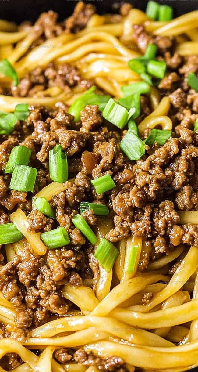 Tasty Highlights Of Ground Beef Mongolian Noodles