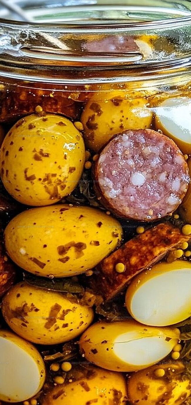 What Makes Pickled Summer Sausage with Mustard Eggs So Tasty