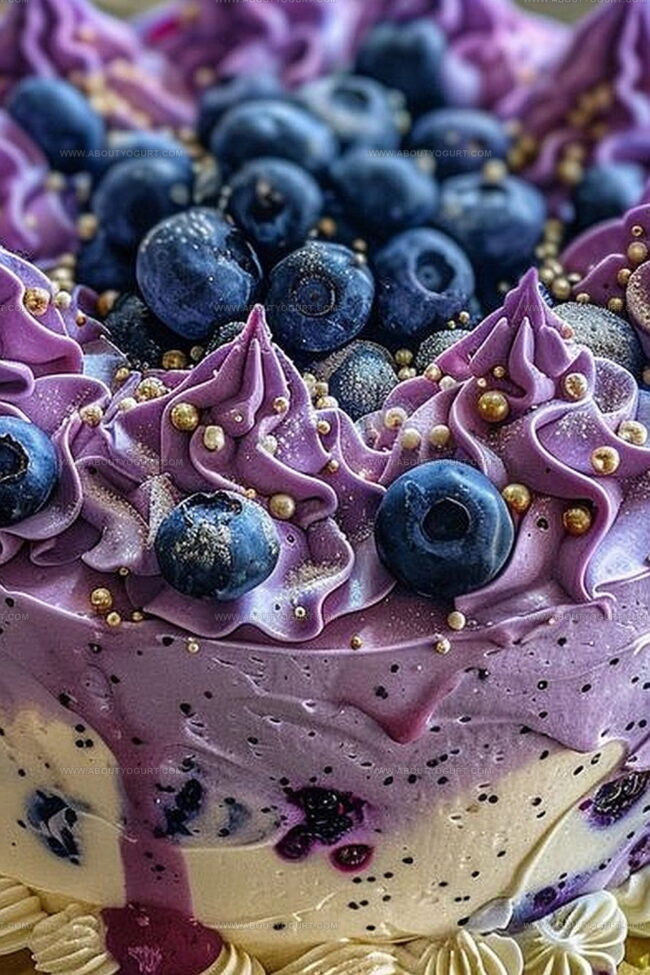 No-Bake Lemon Dazzling Blueberry Cream Cake Recipe