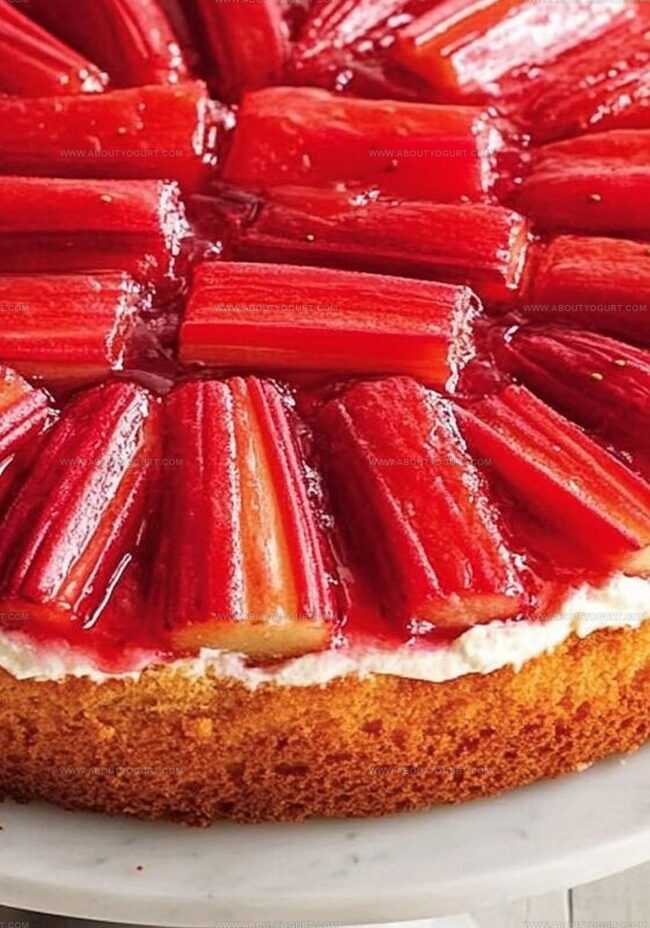 How to Create Strawberry Rhubarb Upside-Down Cake