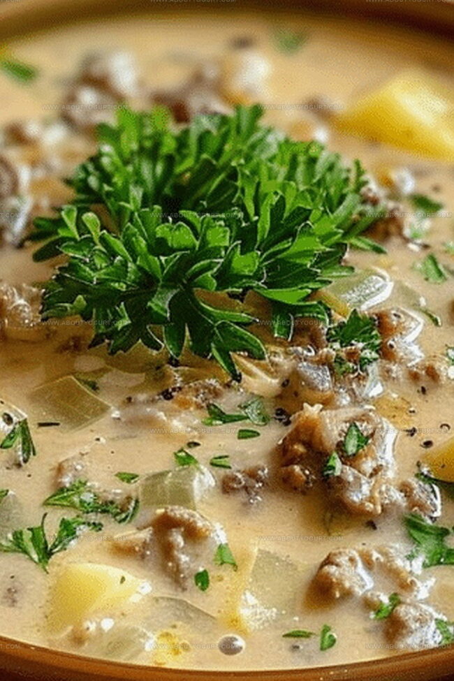 Why Crockpot Creamy Potato & Hamburger Soup Is Pure Comfort