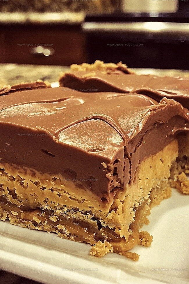 Fudge-Filled Peanut Butter Cake Bars You’ll Crave