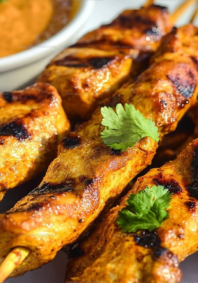 Simple Steps For Thai Chicken Satay With Spicy Peanut Dipping Sauce