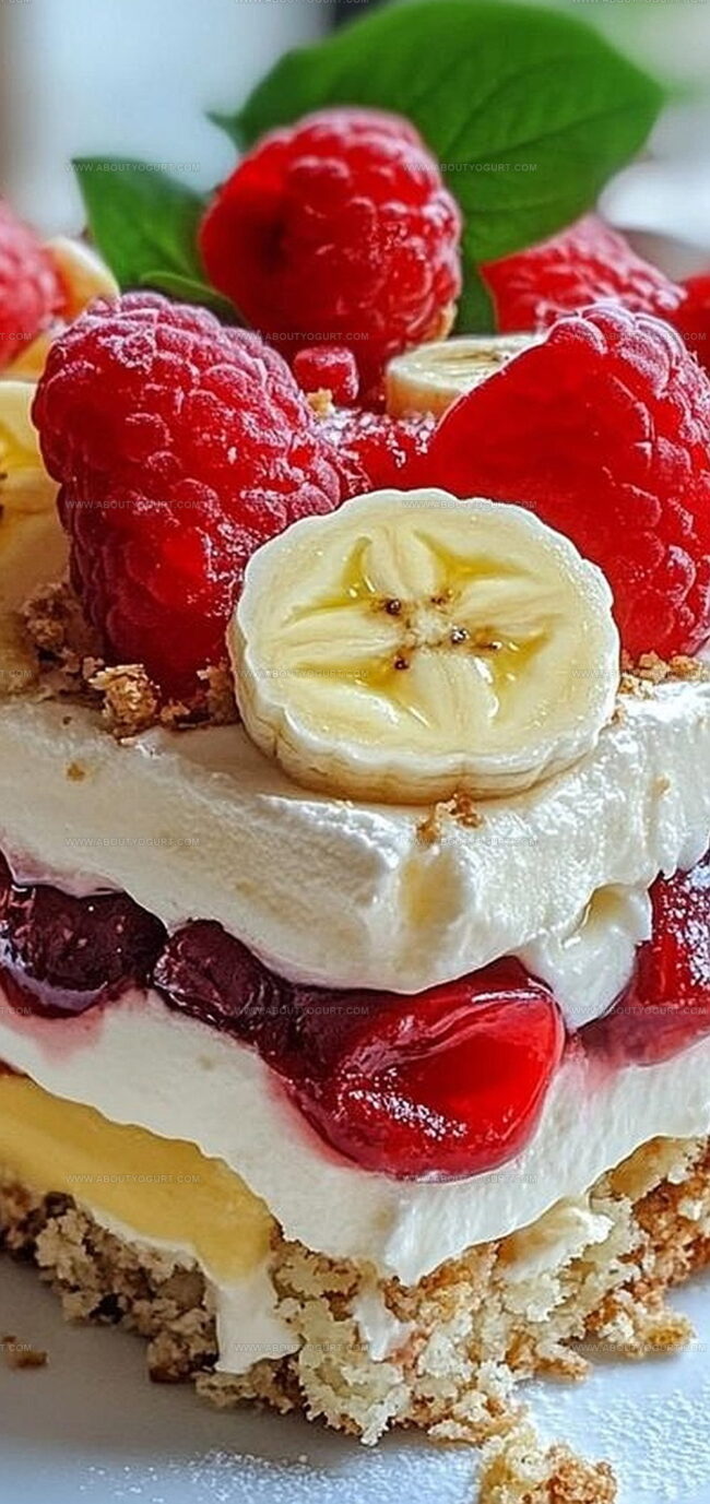 No-Bake Banana Split Cake Delight