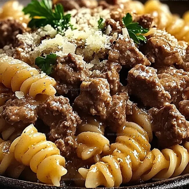 Why Beef and Rotini in Garlic Parmesan Sauce Works