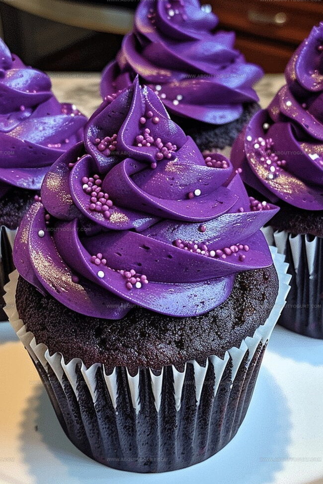 Purple Velvet Cupcakes That Impress