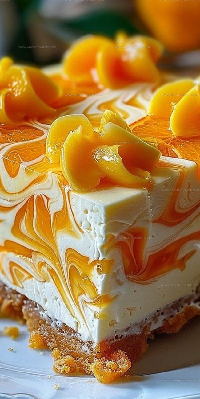 What Makes No-Bake Orange Pineapple Swirl Cheesecake Refreshing
